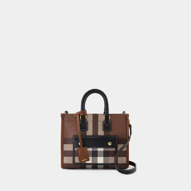 Pattern - Mixing Burberry Bags for a Fashion - Forward LookMini Freya Gc9 Shopper Bag - Burberry - Cotton - Brown