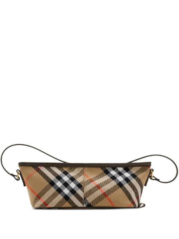 Dark - Hued Burberry Bags for a Sophisticated LookWomen's Check Mini Shoulder Bag in Beige | 8095296