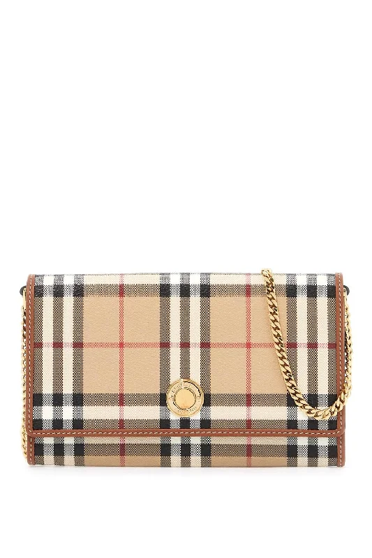 Burberry Bags with Chain Straps for a Chic VibeWomen's Ered\n\ncheckered Mini Crossbody Bag in Beige | 8094420