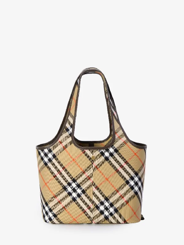 Two - Tone Burberry Bags for a Modern AestheticWomen's Check Shopper Bag in Beige | 8094685