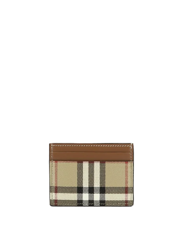 Water - Resistant Burberry Beach BagsMen's "sandon" Card Holder in Beige | 8070418