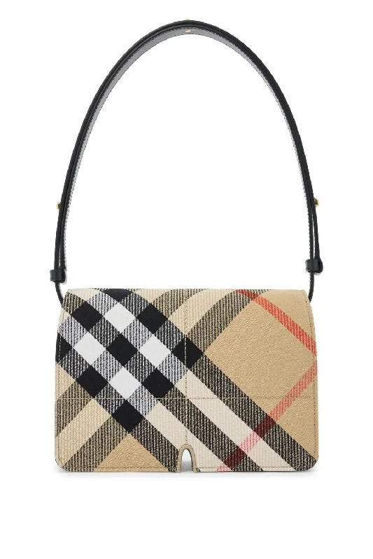 Adjustable Strap Burberry Messenger BagsWomen's Black Multicolour Check Pattern Bag in Sand Ip Check | Size UNI | 8097379 Color B9368