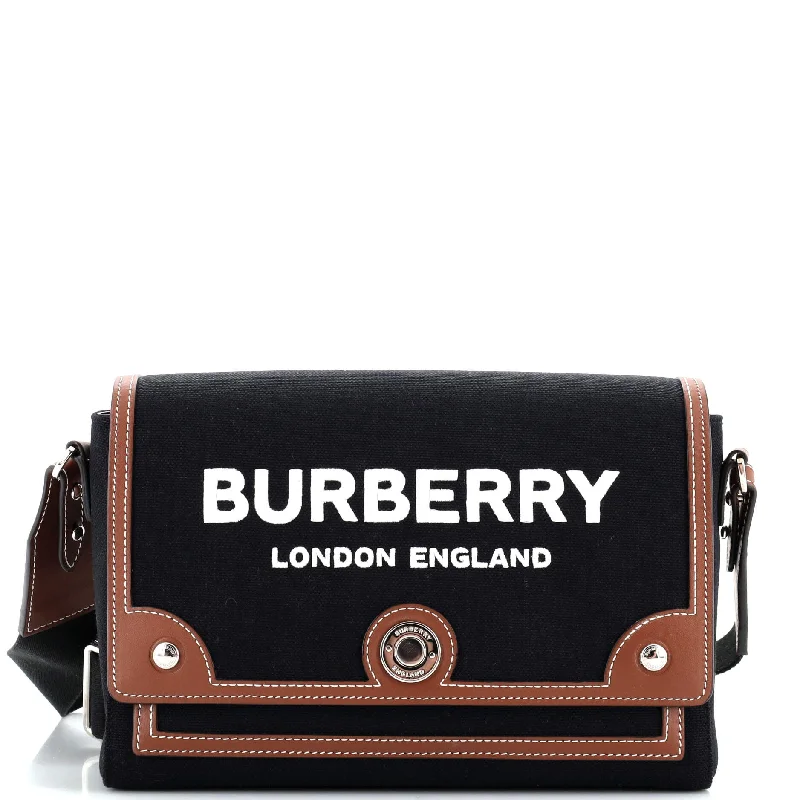 Sporty Burberry Bags for Athletic ActivitiesNote Crossbody Bag Canvas with Leather Medium