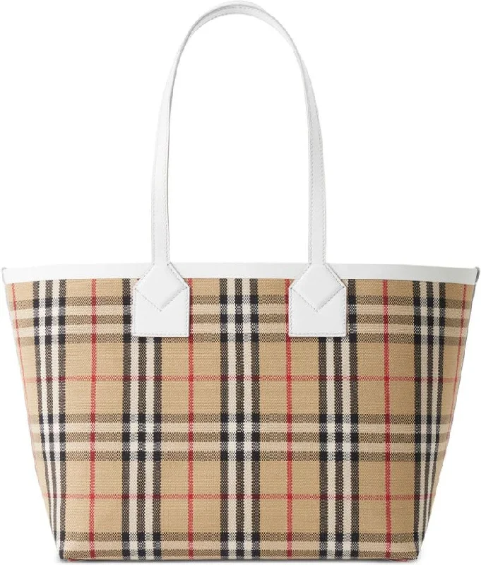 Burberry Bags with Reflective Elements for SafetyWomen's Check Motif Small Tote Bag in Beige | Size UNI | 8072331A1464