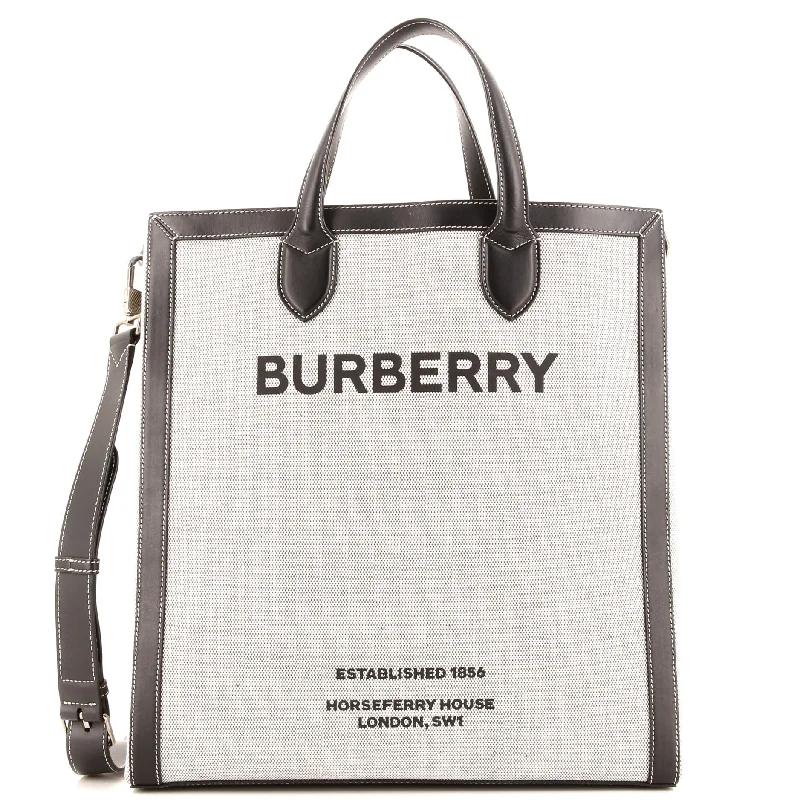 Burberry Bags with Chain Straps for a Chic VibeKane Tote Horseferry Print Canvas with Leather Tall