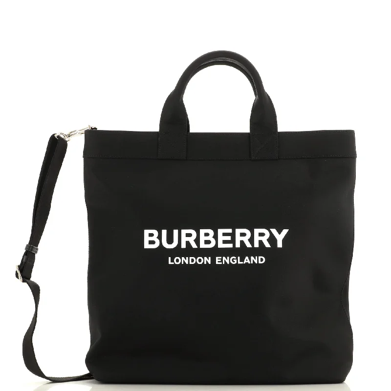 Burberry Bags with Signature Check Pattern in New ShadesLogo Convertible Tote Nylon Large