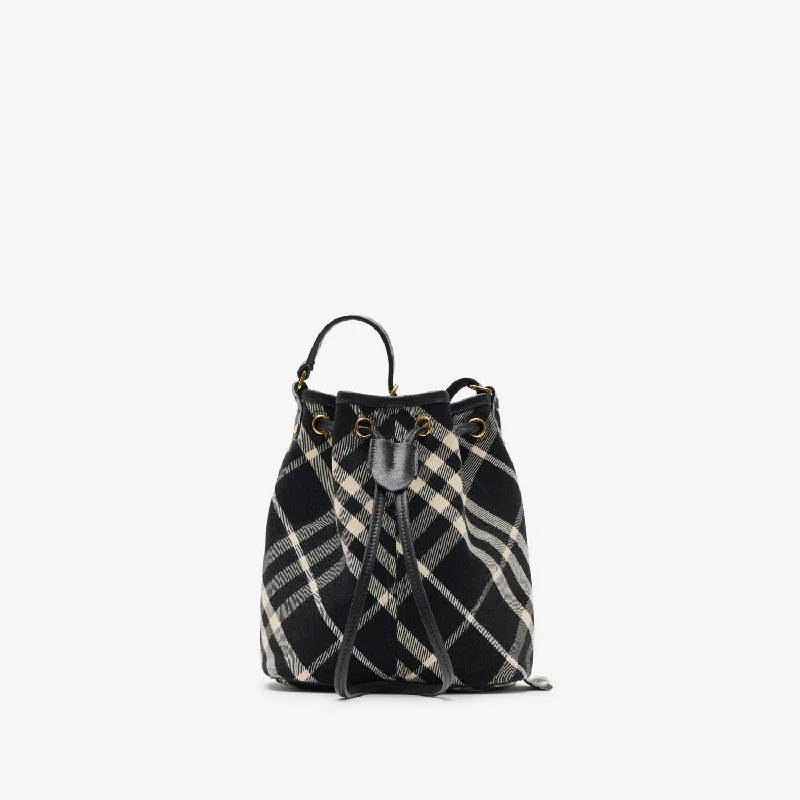 Color - Blocked Burberry Bags for a Bold StatementWomen's Mini Drawstring Bucket in Blackcalic | 8095057159199