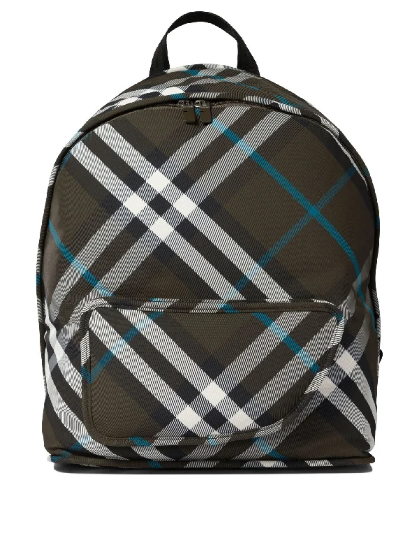 Customizable Burberry Bags with Personalized CharmsMen's "shield" Backpack in Green | 8091897