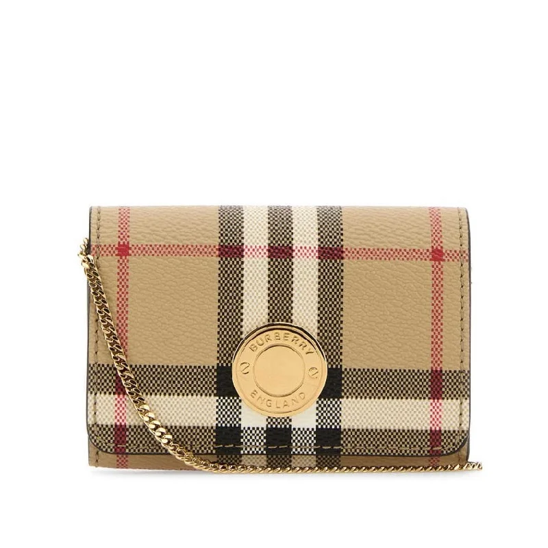 Compact and Portable Burberry Waist BagsBurberry Chain Wallet Chain Wallet Card Case Coin Case Mini Wallet Wallet Bag