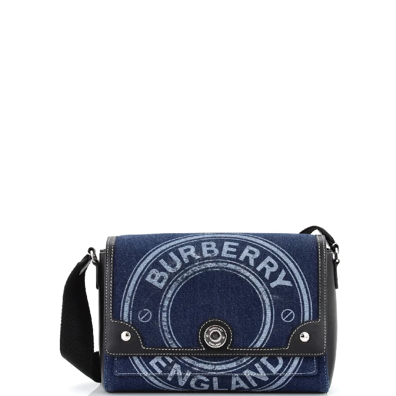 High - Quality Burberry Leather Shoulder BagsNote Crossbody Bag Printed Denim Medium