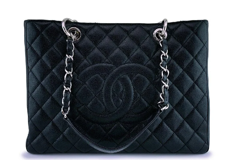 Chanel Chain Strap Handbag for Everyday UseChanel Black Caviar Classic Grand Shopper Tote GST Shopping Bag SHW