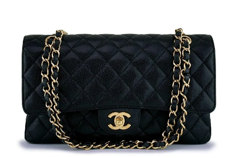 Chanel Designer Handbag with Unique DesignChanel Black Caviar Medium Classic Double Flap Bag GHW