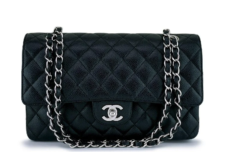 Chanel Black Handbag for Business MeetingsChanel Black Caviar Medium Classic Double Flap Bag SHW