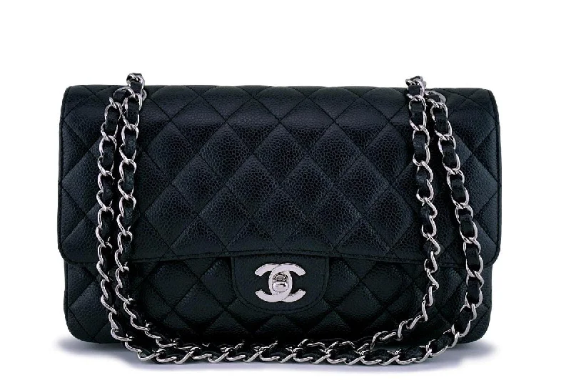 Chanel Luxury Handbag for High - End EventsChanel Black Caviar Medium Classic Double Flap Bag SHW