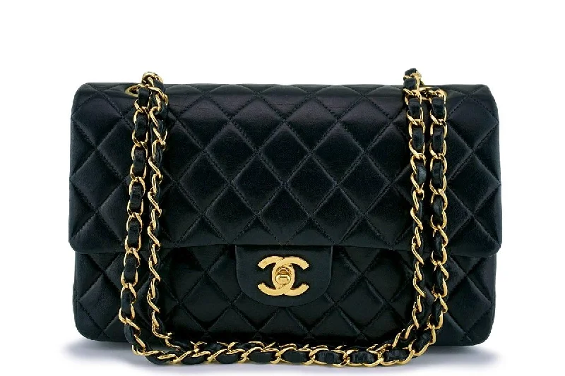 Chanel All - Match Handbag for Versatile StylingChanel Black Lambskin Medium Classic Double Flap Bag 24k GHW