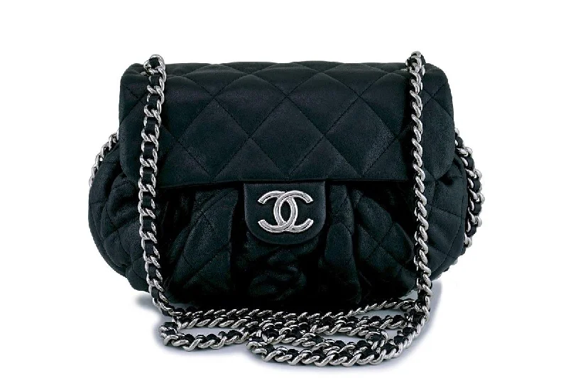 Chanel Classic Flap Bag for Evening PartyChanel Black Medium Chain Around Rounded Classic Cross Body Flap Bag