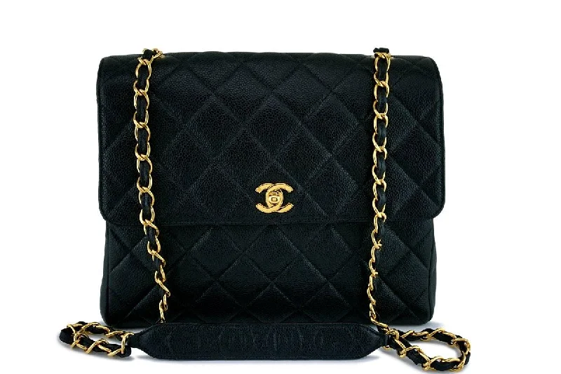 Chanel Small Crossbody Bag for TravelChanel Black Vintage Caviar Classic Crossbody Flap Bag 24k GHW