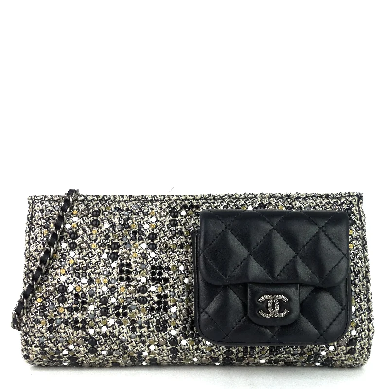 Chanel Limited Edition Handbag for CollectorsFront Pocket Tweed Clutch Bag