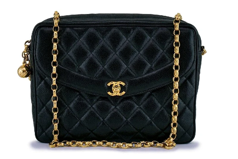 Chanel Vintage Inspired Handbag for Retro LoversChanel Vintage Black Caviar Classic "Flap" Camera Case Bag 24k GHW