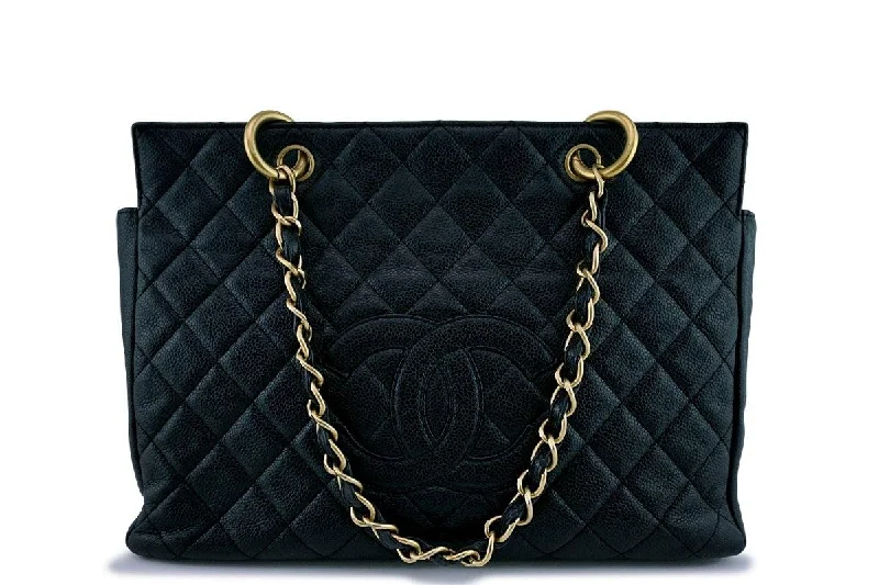 Chanel New Arrival Handbag with Gold HardwareChanel Vintage Black Caviar Classic Grand Shopper Tote GST Shopping Bag