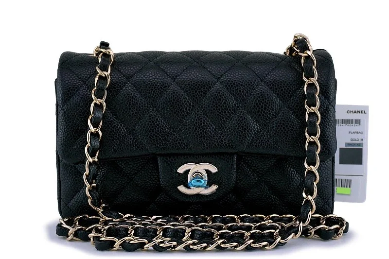 Chanel New Arrival Handbag with Gold HardwareNWT 18S Chanel Black Caviar Classic  Rectangular Mini 2.55 Flap Bag GHW