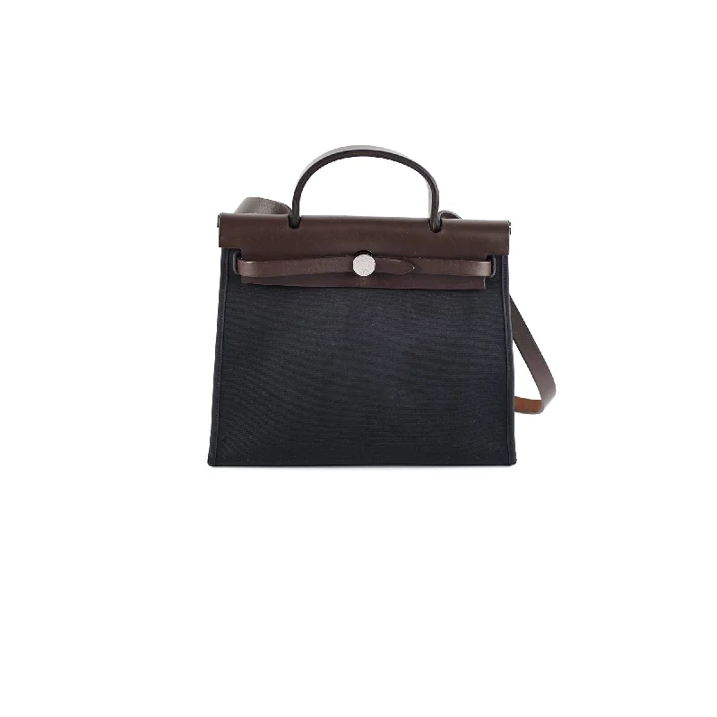 Faux Fur - Trimmed Hermes Bags for Winter SophisticationHermes Herbag 31 Black/Ebene R Square Stamp