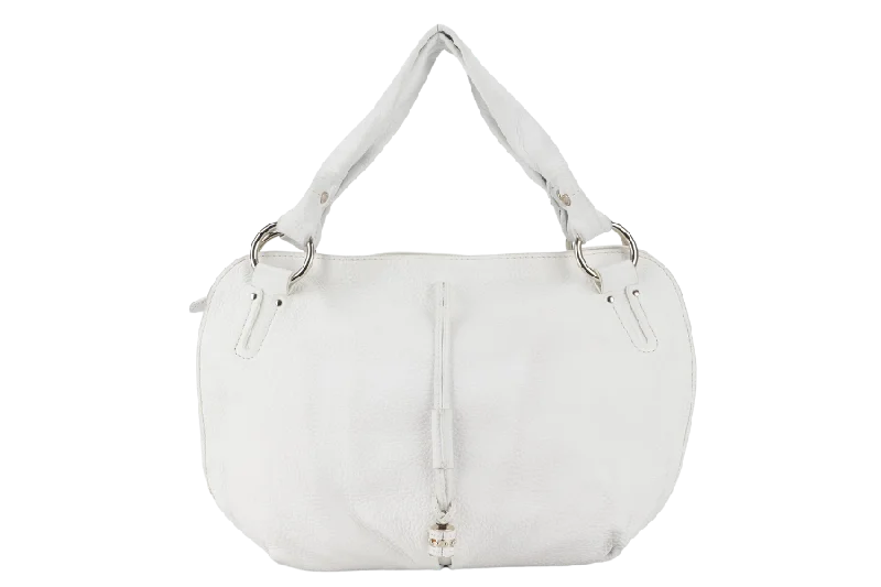 Water - Resistant Celine Beach Bags for Summer FunCELINE BITTERSWEET HOBO BAG WHITE GRAIN LEATHER GOLD HARDWARE WITH DUST COVER