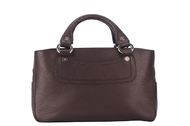 Foldable Celine Shopping Bags for Added ConvenienceCELINE BOOGIE BAG DARK BROWN GRAIN CALF LEATHER WITH DUST COVER