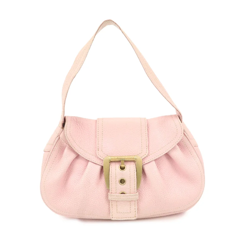 Art - Inspired Celine Bags for Art LoversCELINE Leather Shoulder Bag Hand Bag Pink Gold Hardware