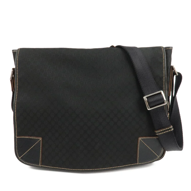 Color - Blocked Celine Bags for a Bold Fashion StatementCELINE Macadam Canvas Leather Shoulder Bag Black