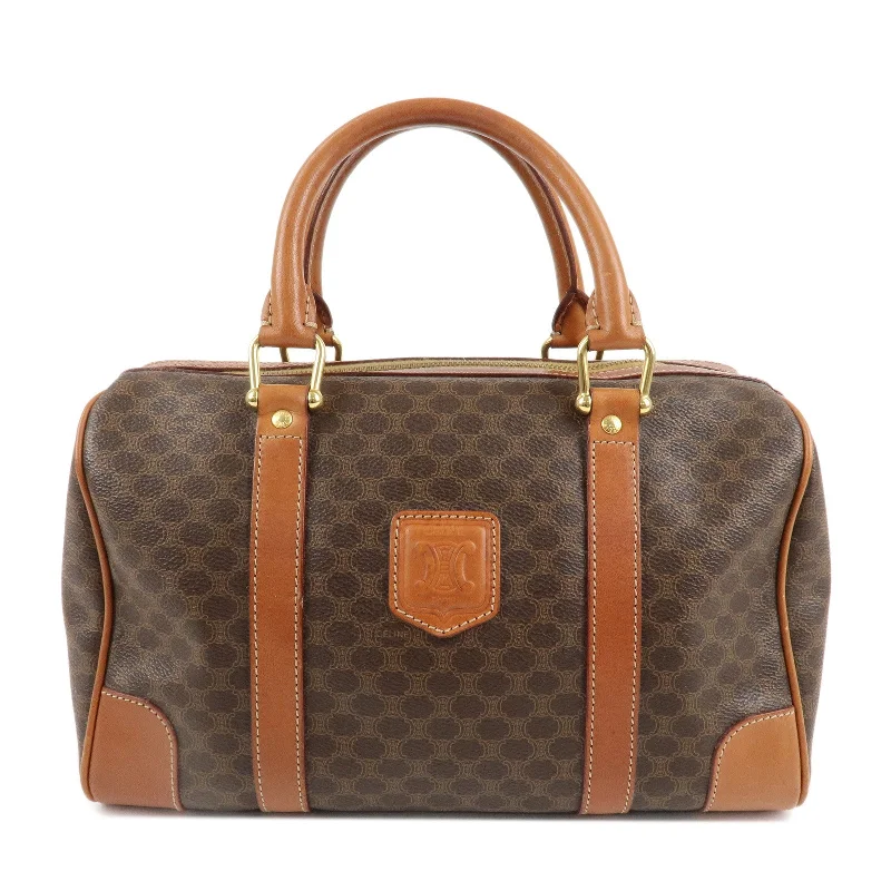 Celine Bags for the Sophisticated Urban ProfessionalCELINE Macadam PVC Leather Boston Bag Hand Bag Brown