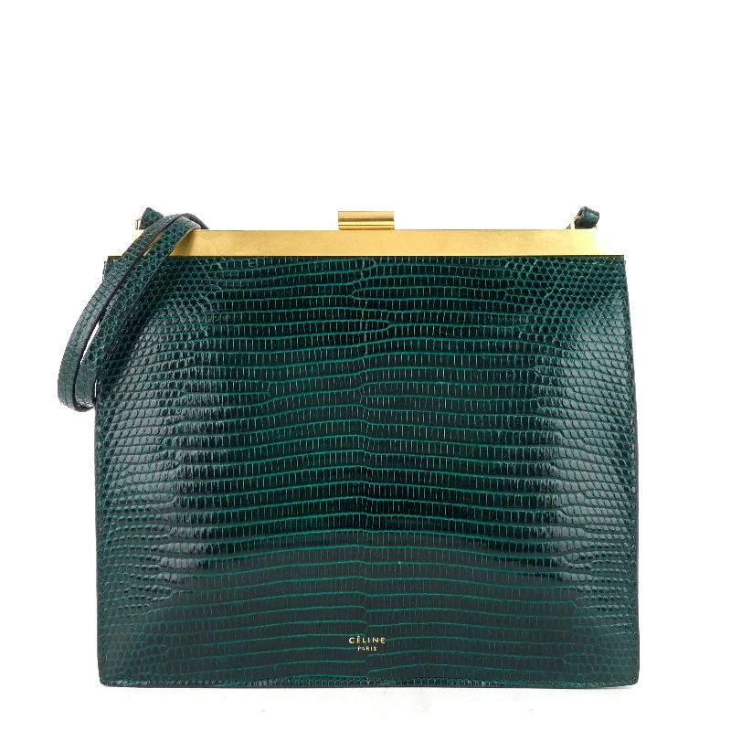 Art - Inspired Celine Bags for Art LoversMini Clasp Lizard Skin Clutch Bag