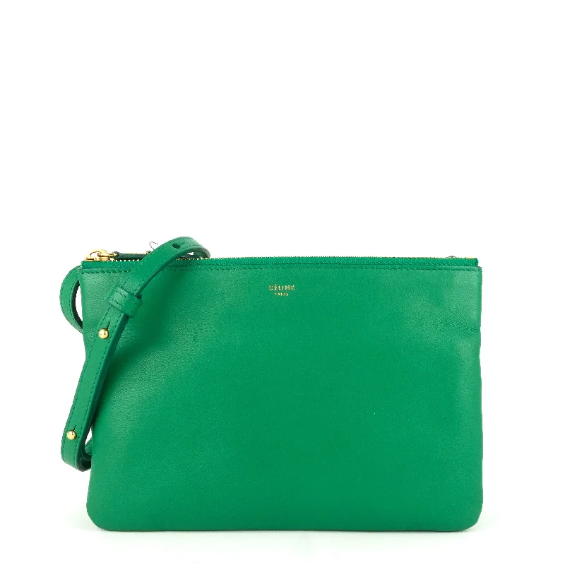 Two - Tone Celine Bags for a Modern and Stylish AppearanceTrio Small Lambskin Leather Crossbody Bag