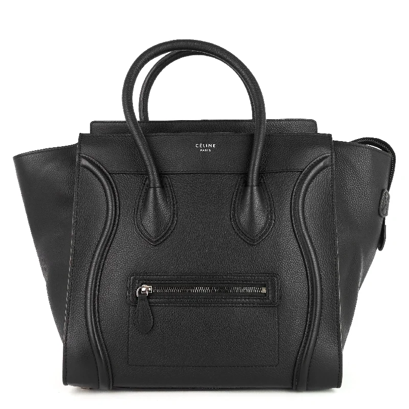 Lightweight Celine Backpacks for Campus LifeLuggage Mini Drummed Calfskin Bag