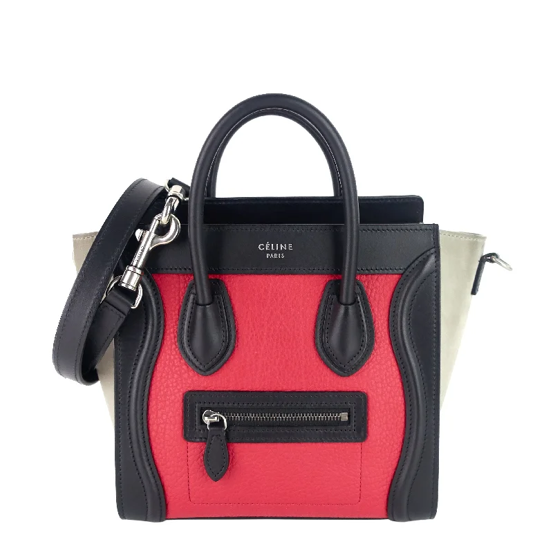 Vintage - Inspired Celine Bags for Retro AficionadosLuggage Nano Leather and Suede Bag