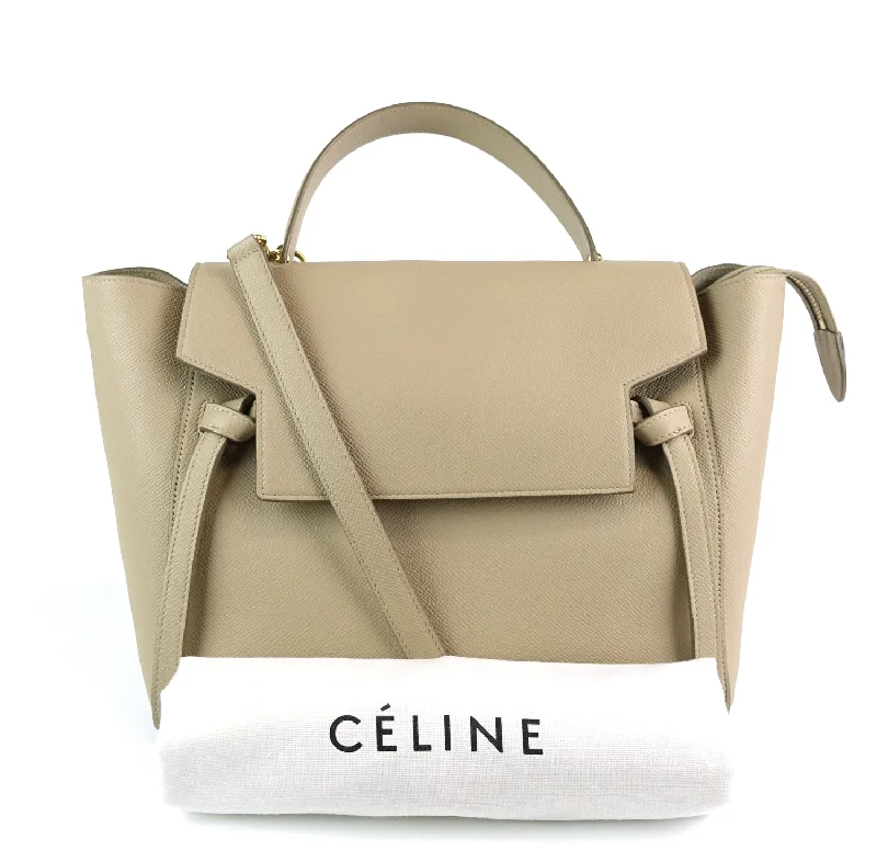 Celine Bags with Magnetic Closures for Quick AccessTextured Calf Leather Mini Belt Bag