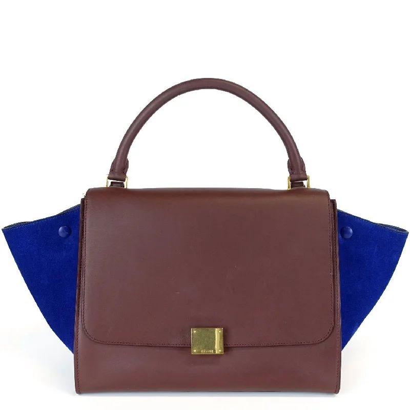 Celine Bags with Hidden Compartments for SecurityTrapeze Medium Calf Leather and Suede Bicolour Bag