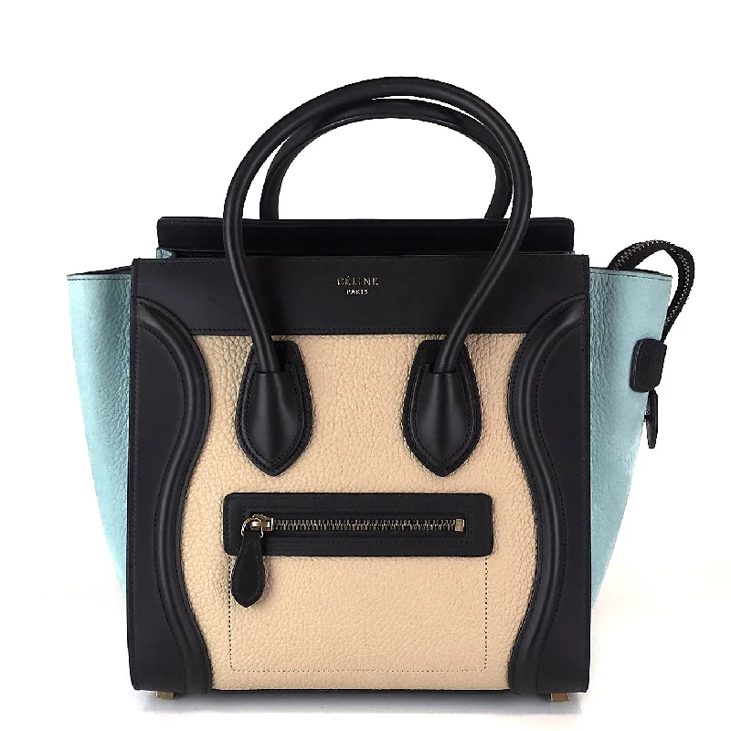 Metallic Celine Bags for a Statement - Making LookMicro Luggage Calf Leather Antarctic Tricolour Bag