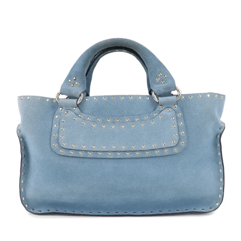 Sustainable and Ethical Celine Bags for Conscious ConsumersCELINE Suede Hand Bag Tote Bag Blue CE00/23