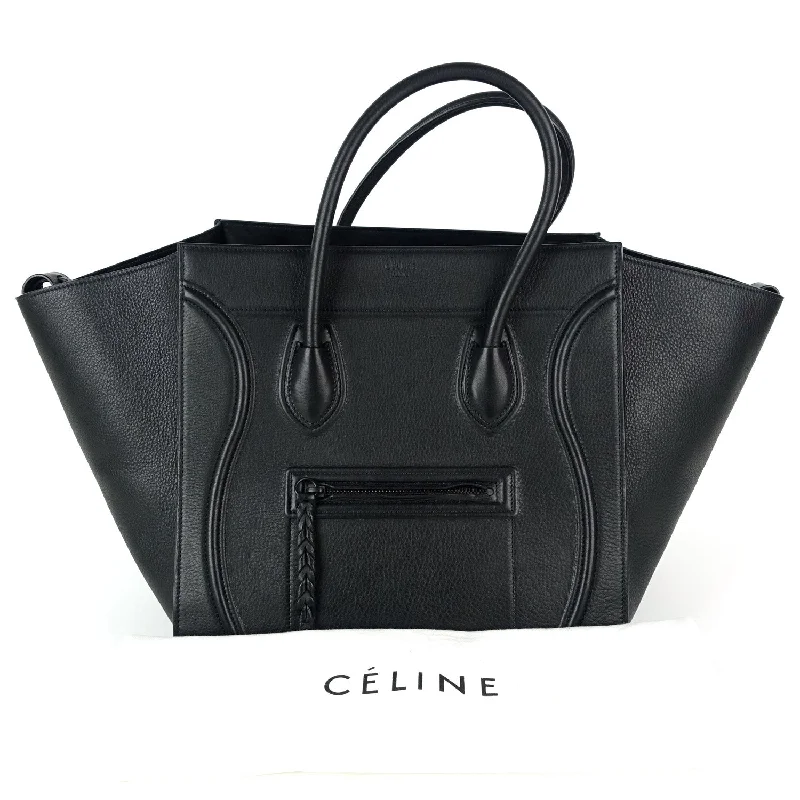 Compact and Handy Celine Waist Bags for On - the - MovePhantom Grained Calf Leather Medium Bag