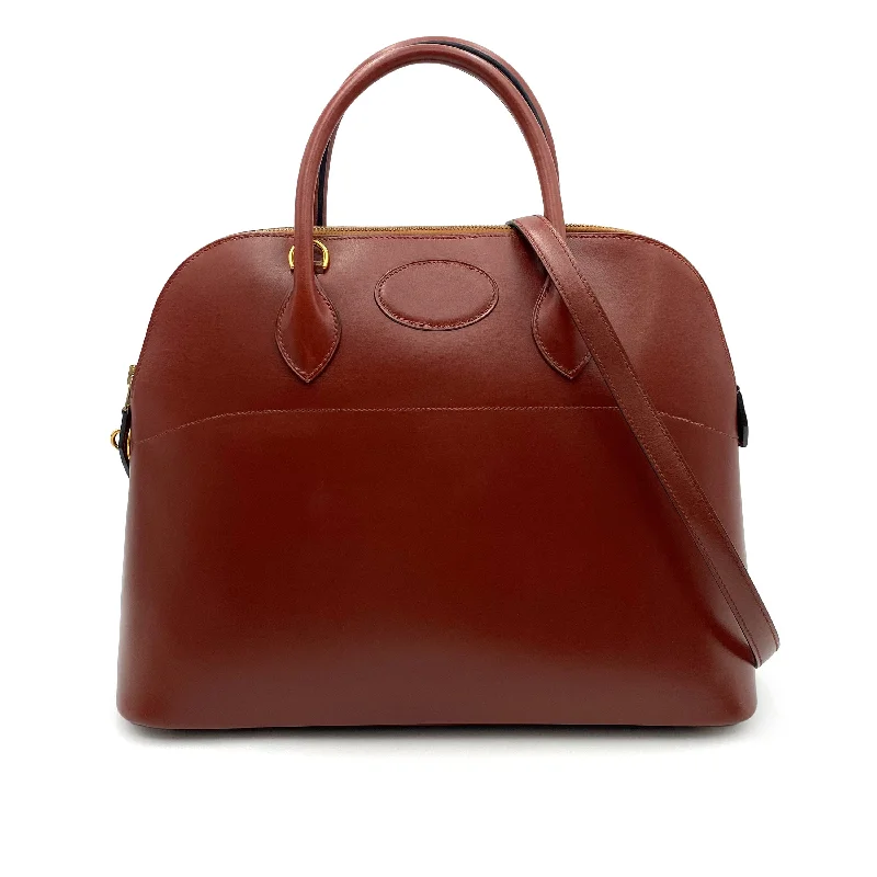 Sustainable - Inspired Hermes Bags with Eco - Conscious MaterialsHermès Vintage Bolide 35 Rouge H Boxcalf #Y 90237397