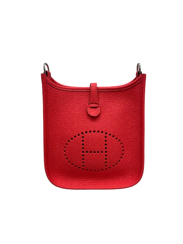 Hermes Bags with RFID - Blocking Linings for SecurityHermes Mini Evelyn Rose Texas Clemence PHW #B SKC1394