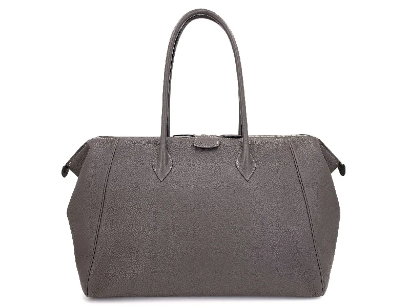 Hermes Bags with Chain - Link Handles for a Touch of GlamourHermès Paris Bombay Etoupe Clemence Taupe 37 Tote Bag PHW