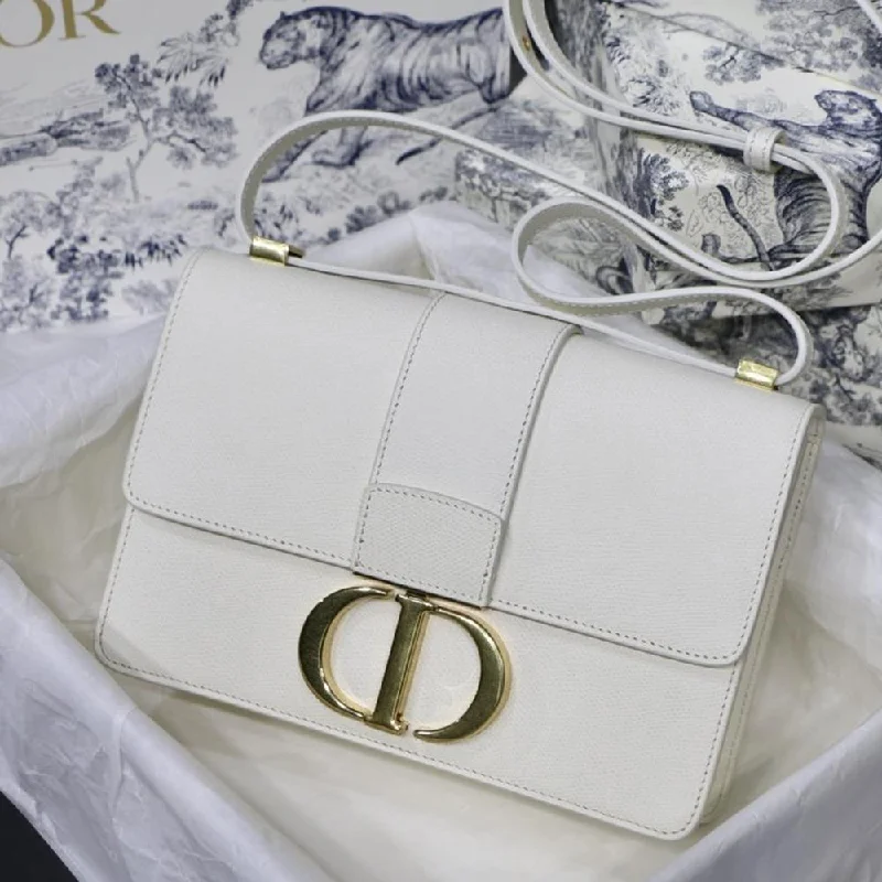 Christian Dior handbags with a detachable mirror for on - the - go touch - upsDior 30 MONTAIGNE BAG Latte Box Calfskin