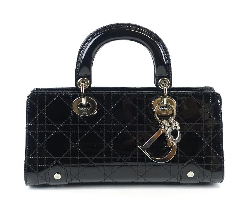 Christian Dior bags with a detachable coin purse insideEast West Cannage Patent Leather Bag